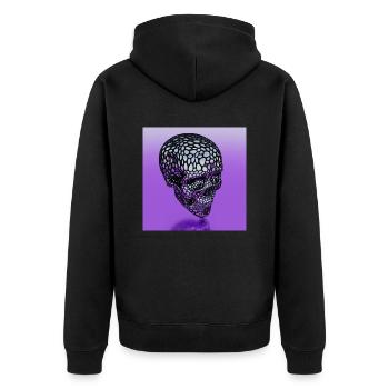 CRANE POURPRE - Veste à capuche bio Premium Unisexe - noir - Dos - Nico (187cm)