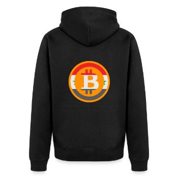 Bitcoin Syrie - Veste à capuche bio Premium Unisexe - noir - Dos - Nico (187cm)