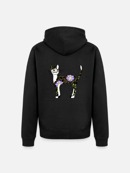 Chat - Veste à capuche bio Premium Unisexe - noir