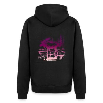 Sweden Sweden Viking Norden Scandinavia Midsummer - Unisex Premium Organic Zip Hoodie - black - Back - Nico (187cm)