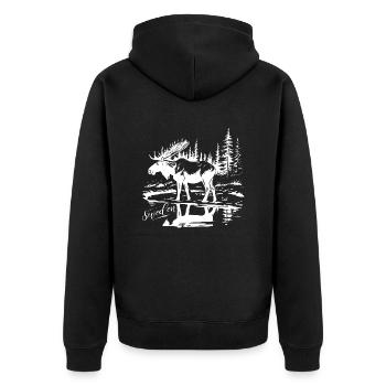 Sweden Sweden Viking Norden Scandinavia Midsummer - Unisex Premium Organic Zip Hoodie - black - Back - Nico (187cm)