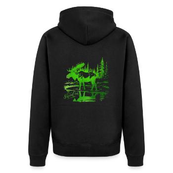 Sweden Sweden Viking Norden Scandinavia Midsummer - Unisex Premium Organic Zip Hoodie - black - Back - Nico (187cm)