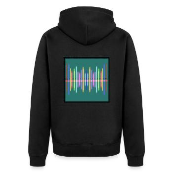 Music lines - Unisex Premium Organic Zip Hoodie - black - Back - Nico (187cm)