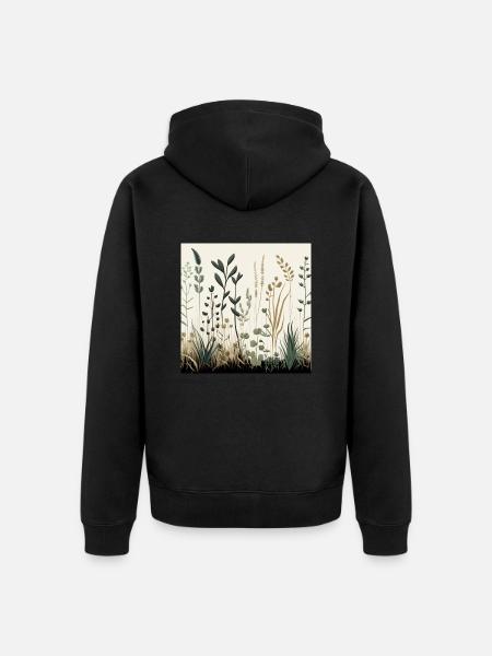 Meadow Mingle - Unisex Premium Bio Zip Hoodie - Schwarz