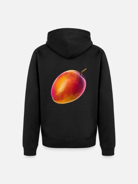Vaporwave mango - Unisex Premium Organic Zip Hoodie - black