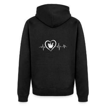battement de cœur pharmacie - Veste à capuche bio Premium Unisexe - noir - Dos - Nico (187cm)