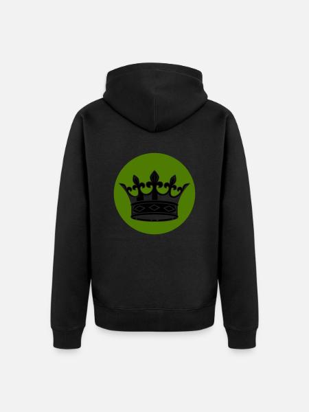 krone 1 - Unisex Premium Bio Zip Hoodie - Schwarz