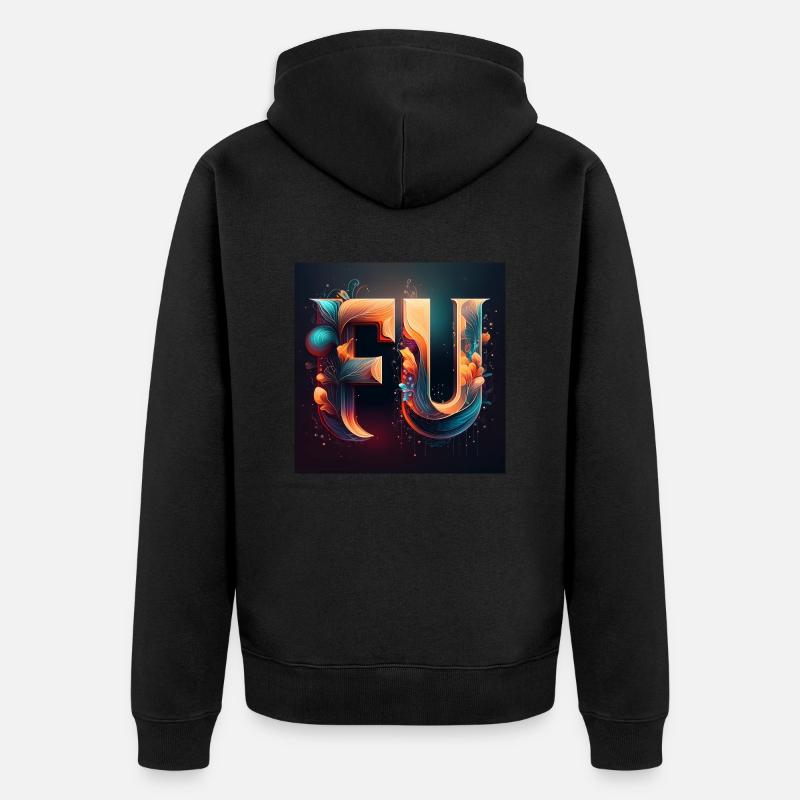 FU - Veste à capuche bio Premium Unisexe - noir
