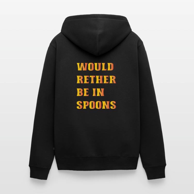 Wetherspoons Design: Would Rather Be In Spoons Unisex Premium Organic Zip Hoodie