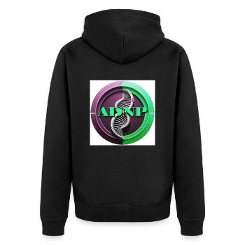 Syndrome ADNP - Veste à capuche bio Premium Unisexe - noir - Dos - Nico (187cm)