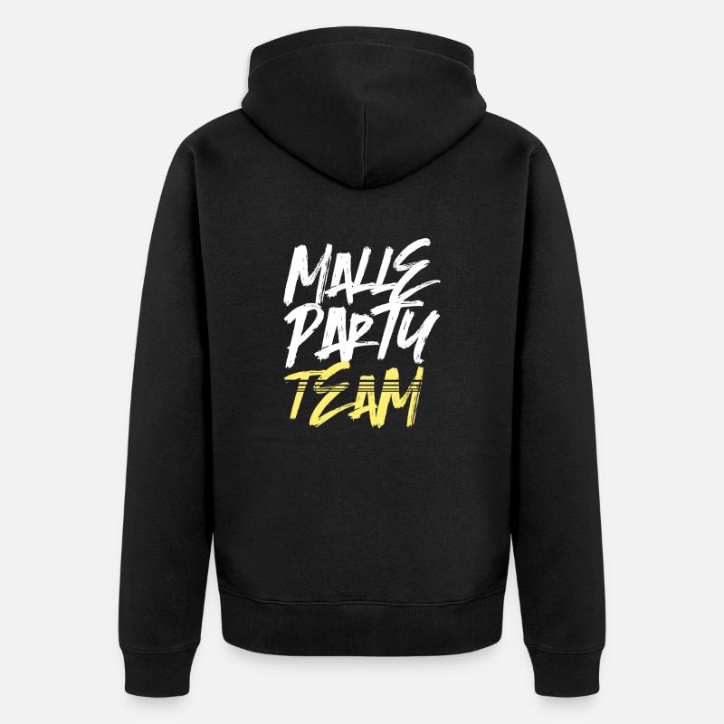 équipe de fête malle - Veste à capuche bio Premium Unisexe - noir