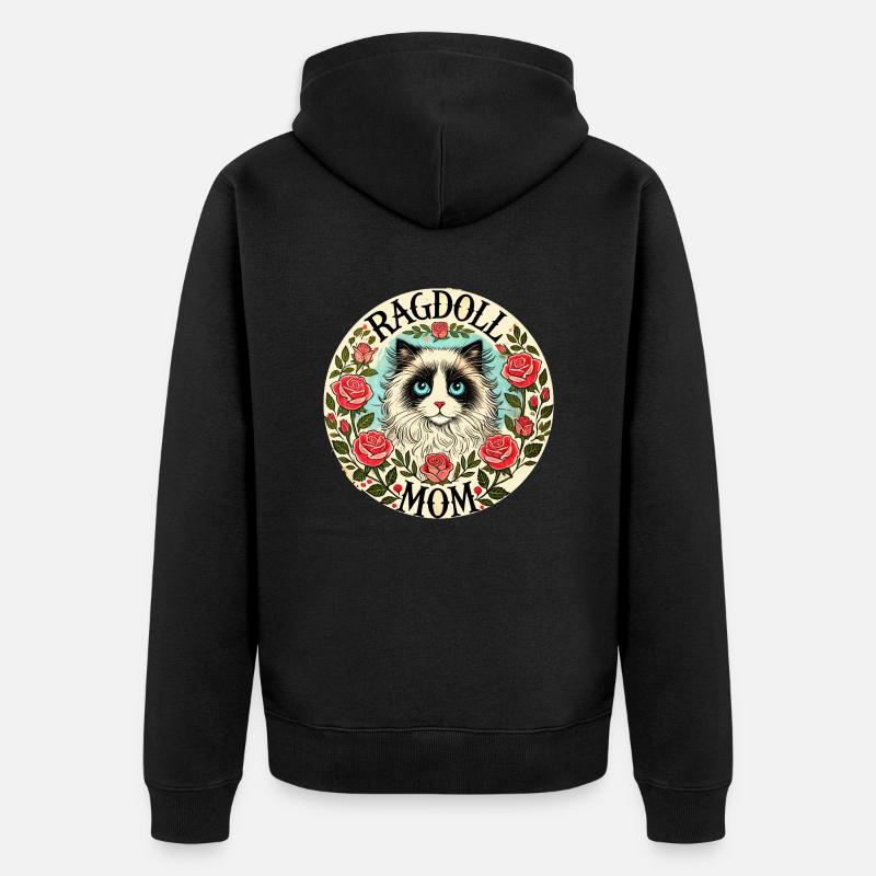 Ragdoll Chat Maman - Veste à capuche bio Premium Unisexe - noir