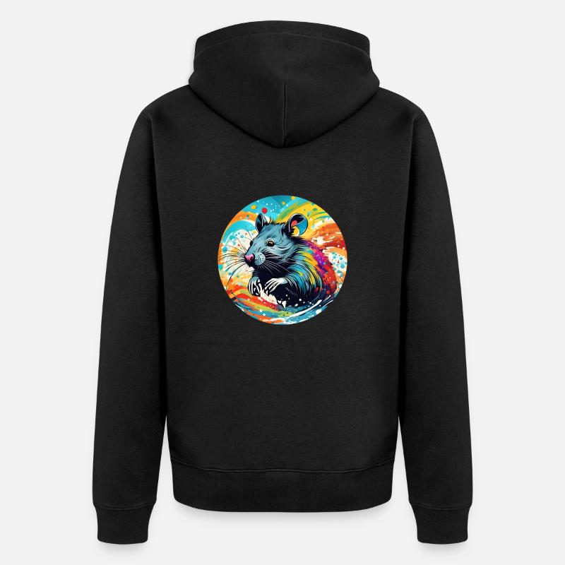 Lot rond de rat - Veste à capuche bio Premium Unisexe - noir