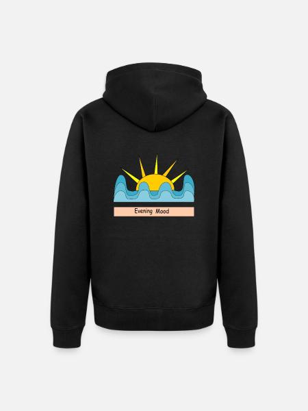 Evening Mood - Unisex Premium Organic Zip Hoodie - black