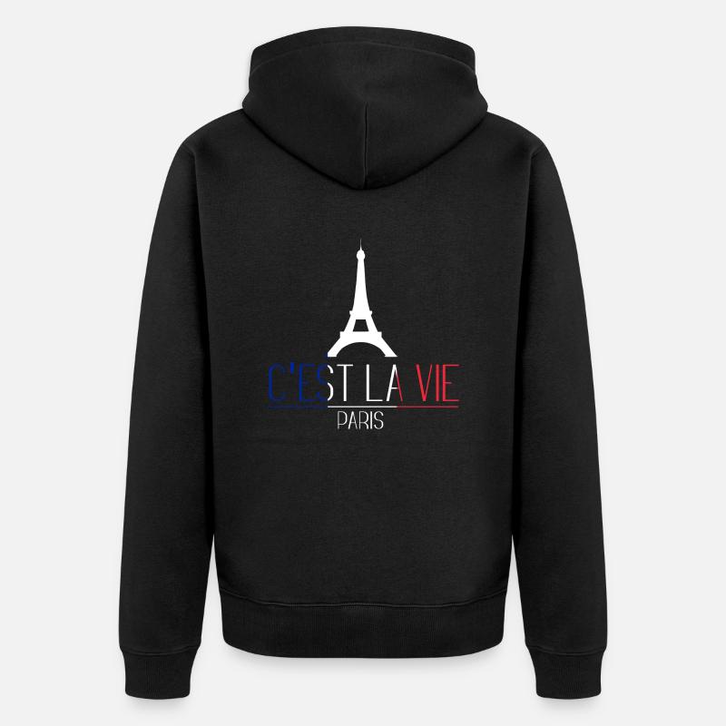 Dicton du drapeau français - Veste à capuche bio Premium Unisexe - noir