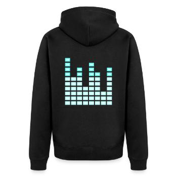 Cool DJ Music Equalizer Sound Bar Energy Party - Unisex Premium Organic Zip Hoodie - black - Back - Nico (187cm)