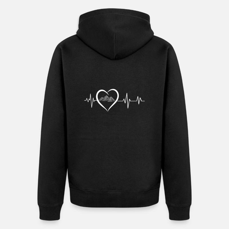 battement de cœur pyramides - Veste à capuche bio Premium Unisexe - noir