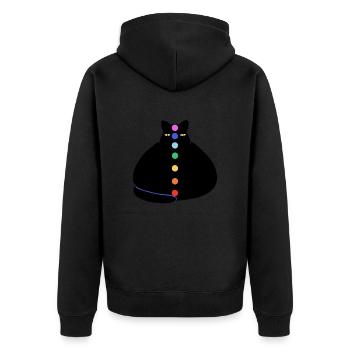 Chat Kra - Veste à capuche bio Premium Unisexe - noir - Dos - Nico (187cm)