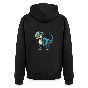 Dinosaure Animal Sauvage - Veste à capuche bio Premium Unisexe - noir - Dos - Nico (187cm)