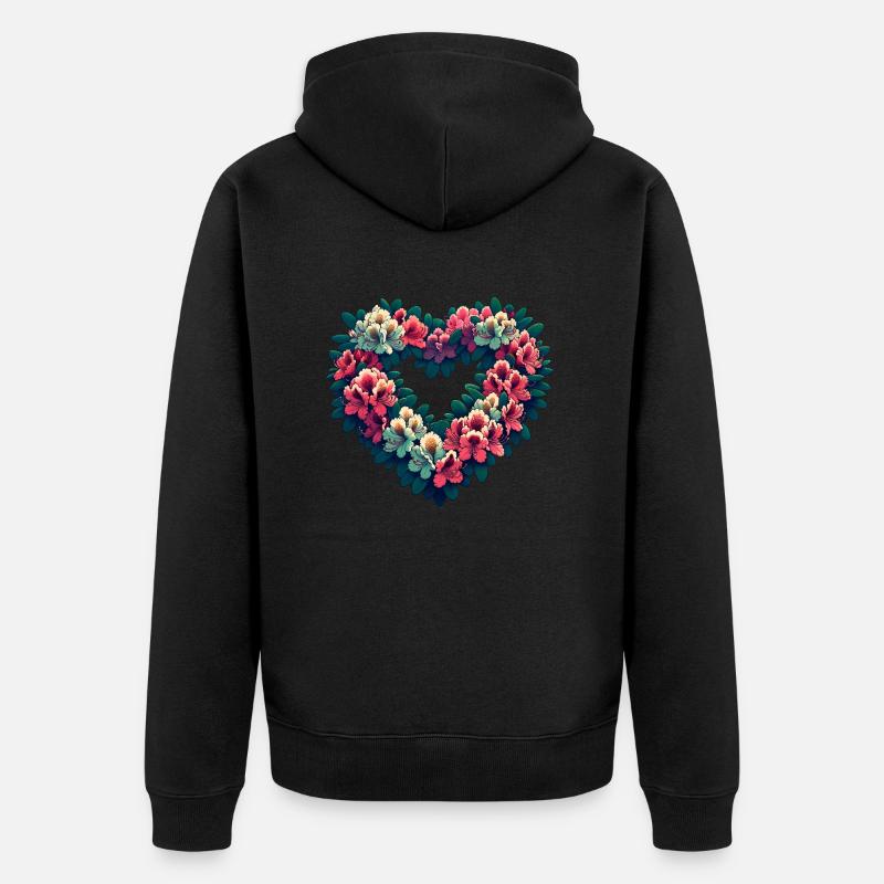 Rhododendron - Veste à capuche bio Premium Unisexe - noir