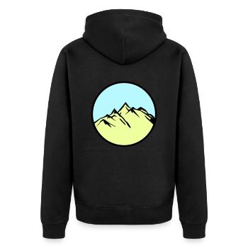 Montagnes Montagnes - Veste à capuche bio Premium Unisexe - noir - Dos - Nico (187cm)