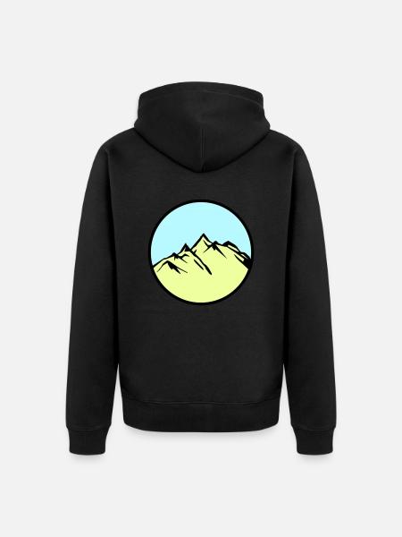 mountains mountains - Unisex Premium Organic Zip Hoodie - black