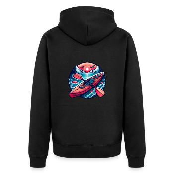Kayaking Fun, Sport Nautique - Veste à capuche bio Premium Unisexe - noir - Dos - Nico (187cm)