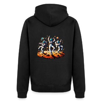 A Step Into Space - Astronaut Dance - Unisex Premium Organic Zip Hoodie - black - Back - Nico (187cm)