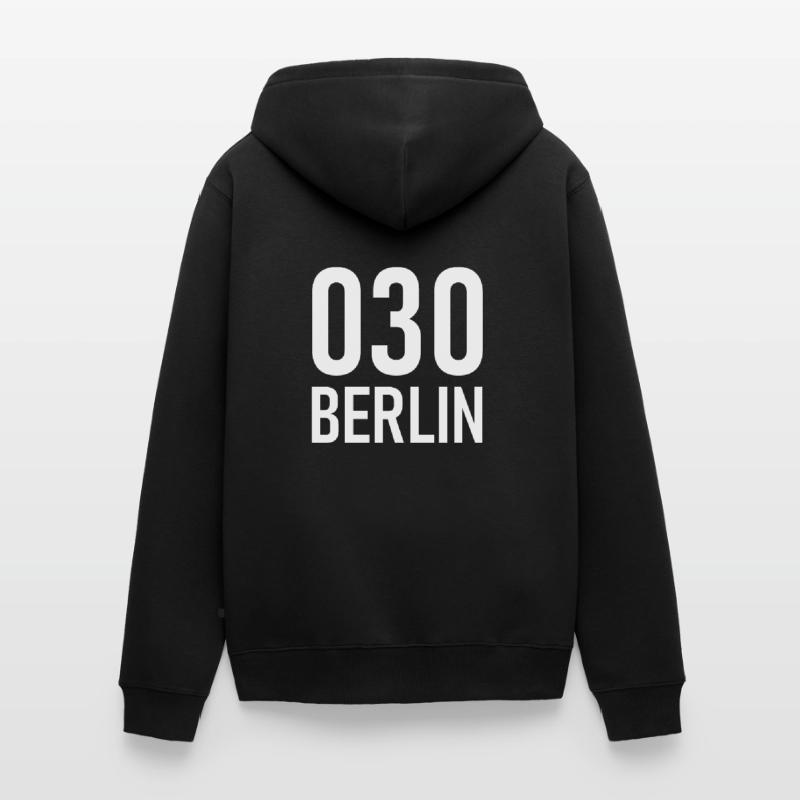 030 - Null Drei Null - Berlin - Area Code - Phone Unisex Premium Organic Zip Hoodie