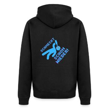 Tastes 20240810 180805 0000 - Unisex Premium Organic Zip Hoodie - black - Back - Nico (187cm)
