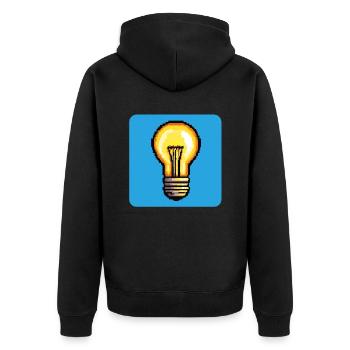 Chemise pixel art rétro léger sweat à capuche casquette pull chemise - Veste à capuche bio Premium Unisexe - noir - Dos - Nico (187cm)