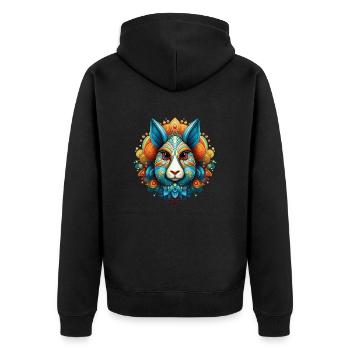 Le Lapin - Veste à capuche bio Premium Unisexe - noir - Dos - Nico (187cm)