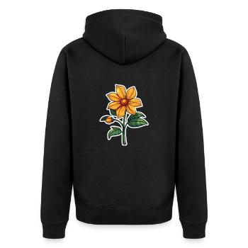 Fleurs - Veste à capuche bio Premium Unisexe - noir - Dos - Nico (187cm)