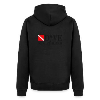 Plongée Nouvelle-Zélande - Neuseeland - Maori - Aotearoa - Veste à capuche bio Premium Unisexe - noir - Dos - Nico (187cm)