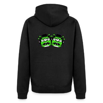 2 DJ Aliens Aliens Horror Two Monsters Team - Unisex Premium Organic Zip Hoodie - black - Back - Nico (187cm)