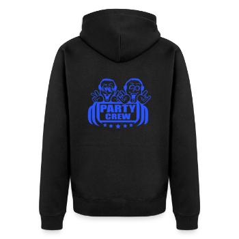 Party Crew 2 DJ Fun Club Metal Friends Two Team - Unisex Premium Organic Zip Hoodie - black - Back - Nico (187cm)