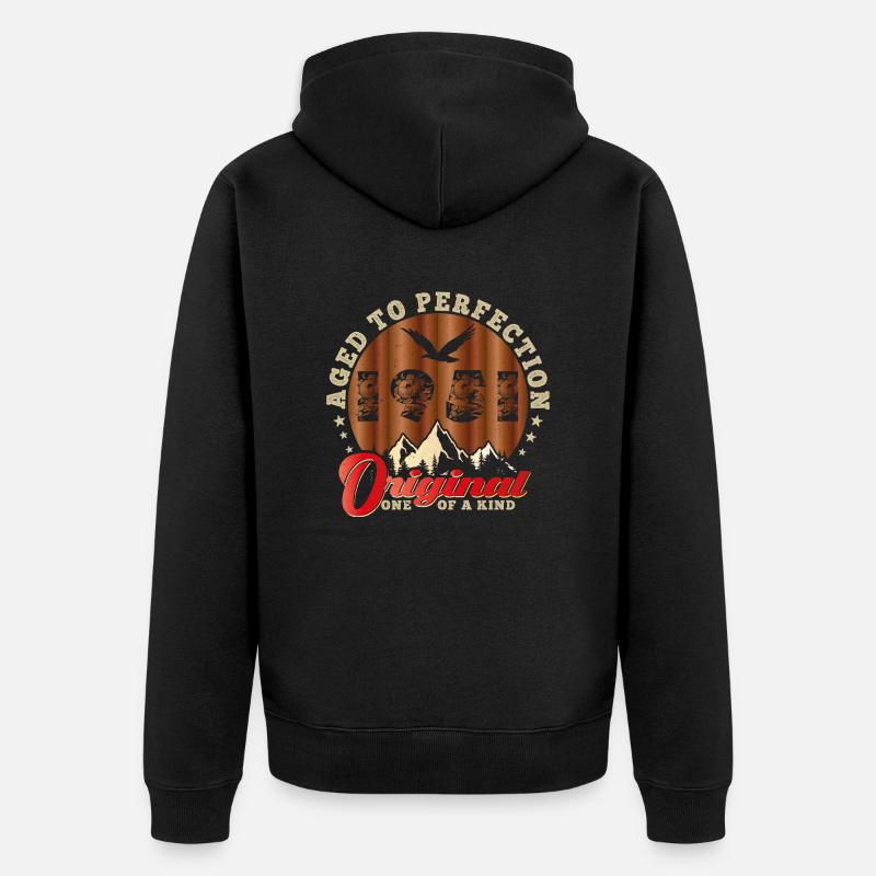 Anniversaire emblématique de 1951 - Veste à capuche bio Premium Unisexe - noir