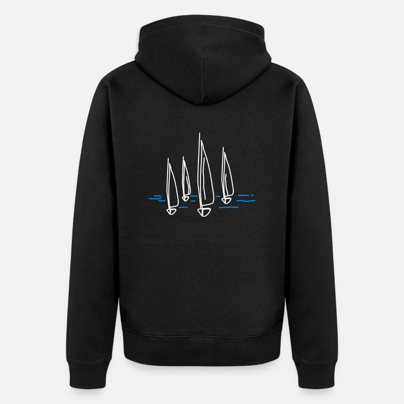 Voilier Voiliers - Veste à capuche bio Premium Unisexe - noir