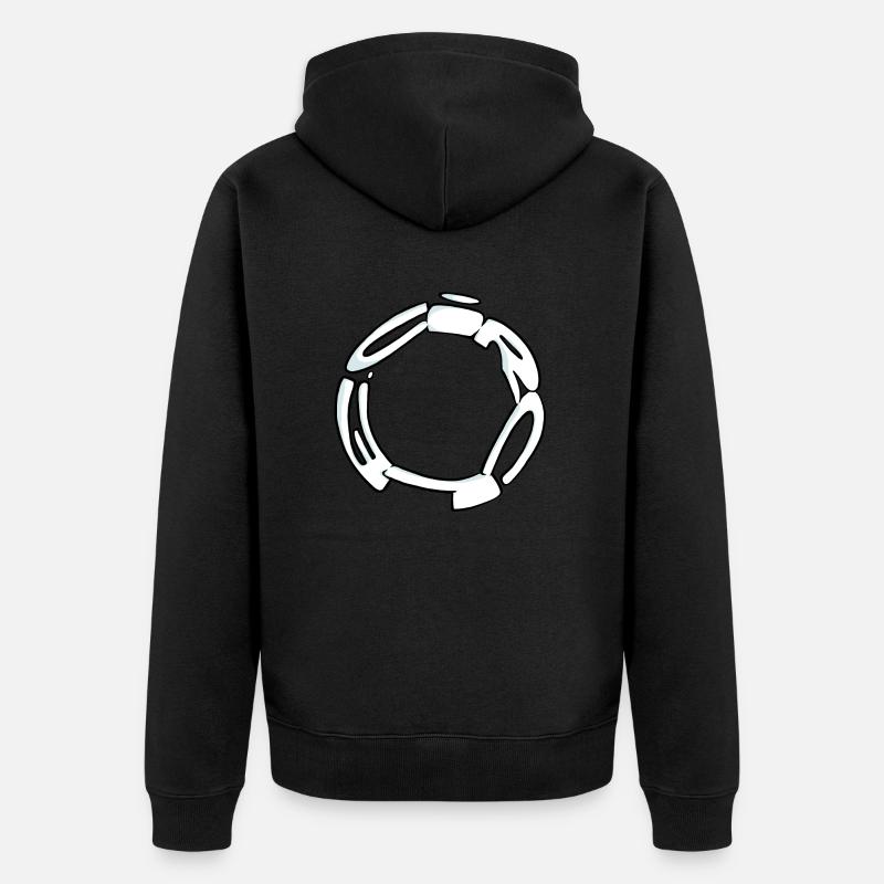Cercle Graff (noir et blanc) - Veste à capuche bio Premium Unisexe - noir