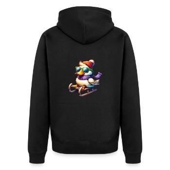 Mignon Cool Duck Noël - Veste à capuche bio Premium Unisexe - noir - Dos - Nico (187cm)