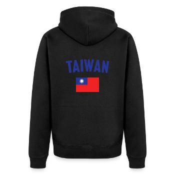 Drapeau de Taïwan - Veste à capuche bio Premium Unisexe - noir - Dos - Nico (187cm)