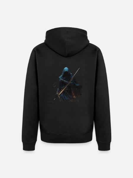 Dark Night Samurai Episode 1 - Unisex Premium Organic Zip Hoodie - black