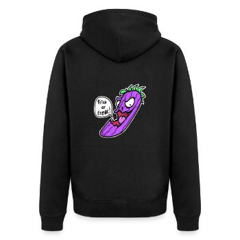 Citrouille d’Halloween effrayante : des bonbons ou un sort ? - Veste à capuche bio Premium Unisexe - noir - Dos - Nico (187cm)