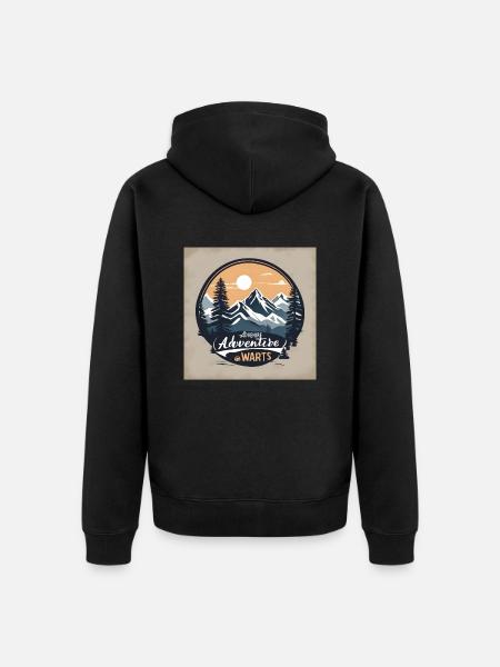 Mountain Warts - Unisex Premium Bio Zip Hoodie - Schwarz