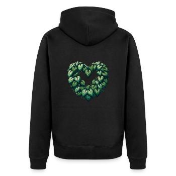 Gärtner - Unisex Premium Bio Zip Hoodie - Schwarz - Hinten - Nico (187cm)