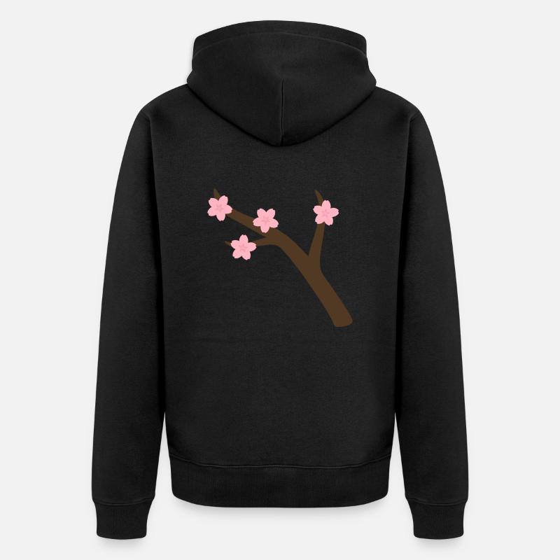 Branche de Sakura - Veste à capuche bio Premium Unisexe - noir