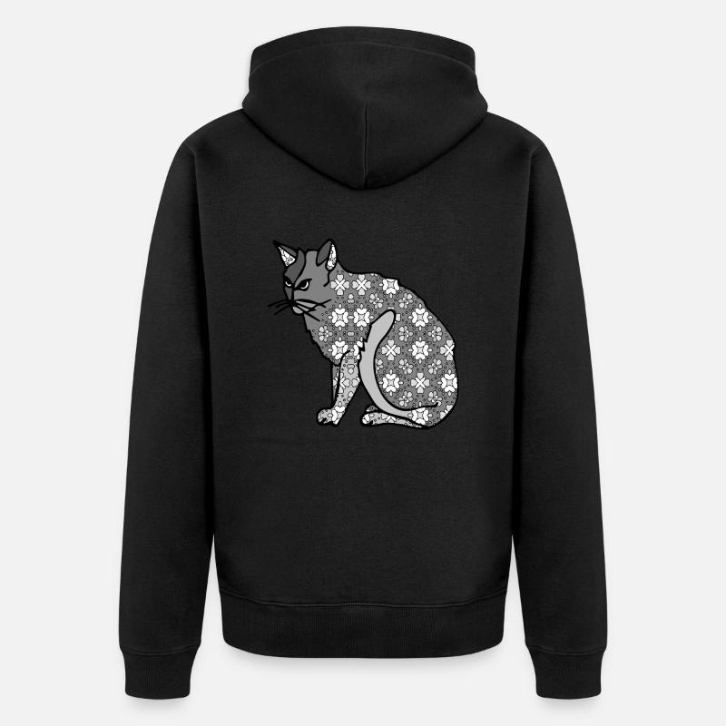 Chat - Veste à capuche bio Premium Unisexe - noir