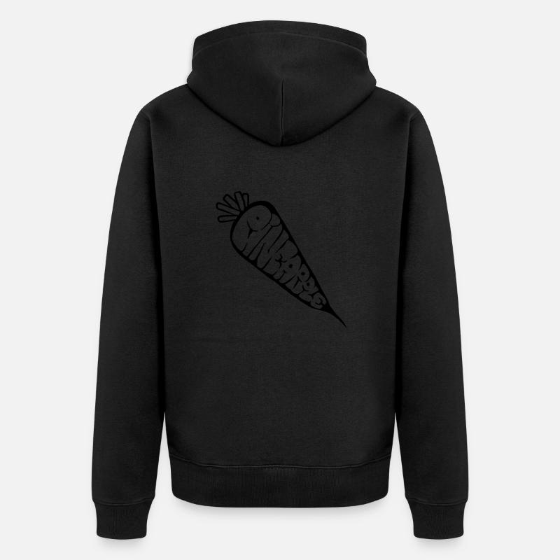 Carotte Ananas Graff (stencil) - Veste à capuche bio Premium Unisexe - noir