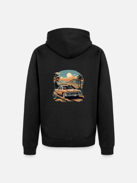 Oldtimer Leidenschaft: Stilvolle Kollektion - Unisex Premium Bio Zip Hoodie - Schwarz