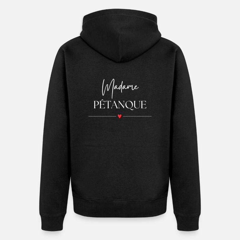 Madame Pétanque - Veste à capuche bio Premium Unisexe - noir